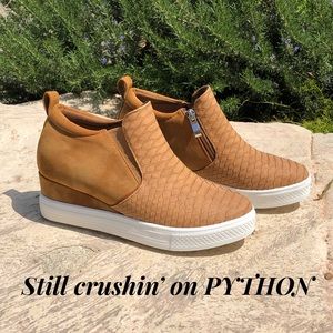 “Viva’’ Python Wedge Sneakers